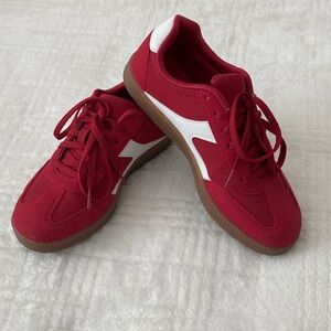 No Boundaries Red and White Sneakers